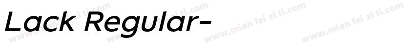 Lack Regular字体转换